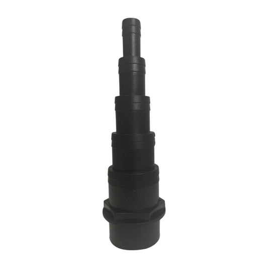 Black Hosetail Fitting, 1.5" Solvent Weld (Trim-to-Fit)