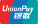UnionPay payment icon featuring red, blue, and light blue colors, representing a widely accepted secure payment method.