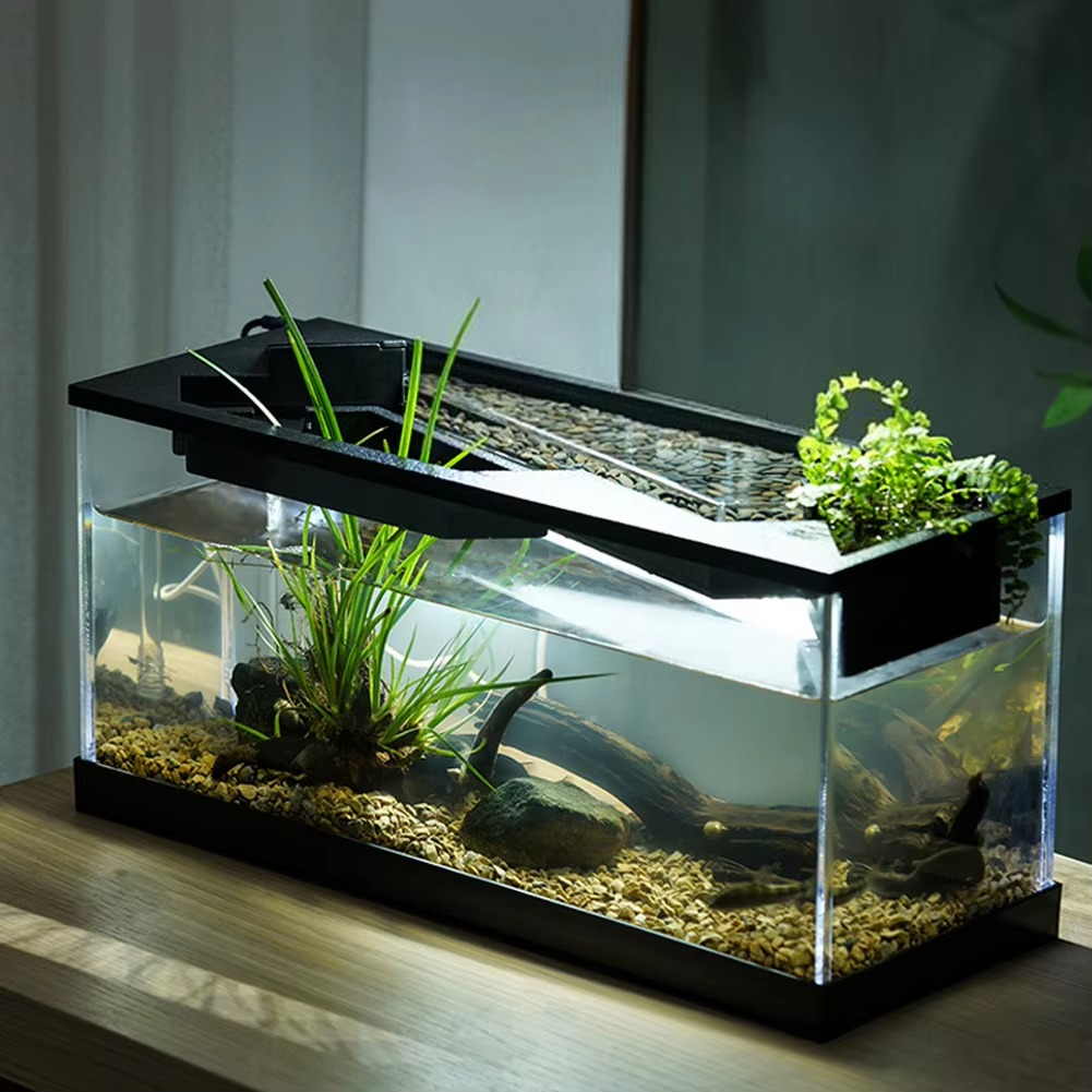 Acrylic Fish Tank with Built-in Light & Pump