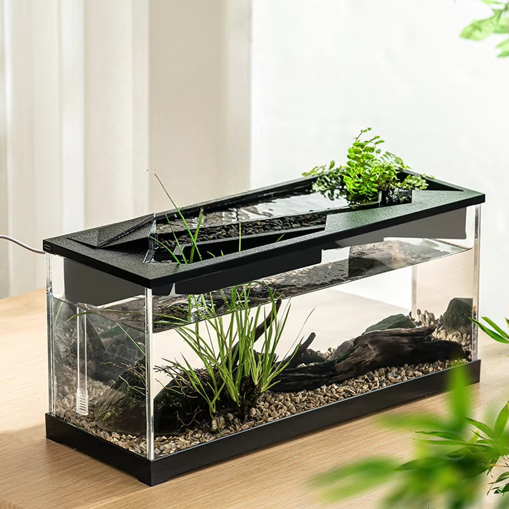 Acrylic Fish Tank with Built-in Light & Pump