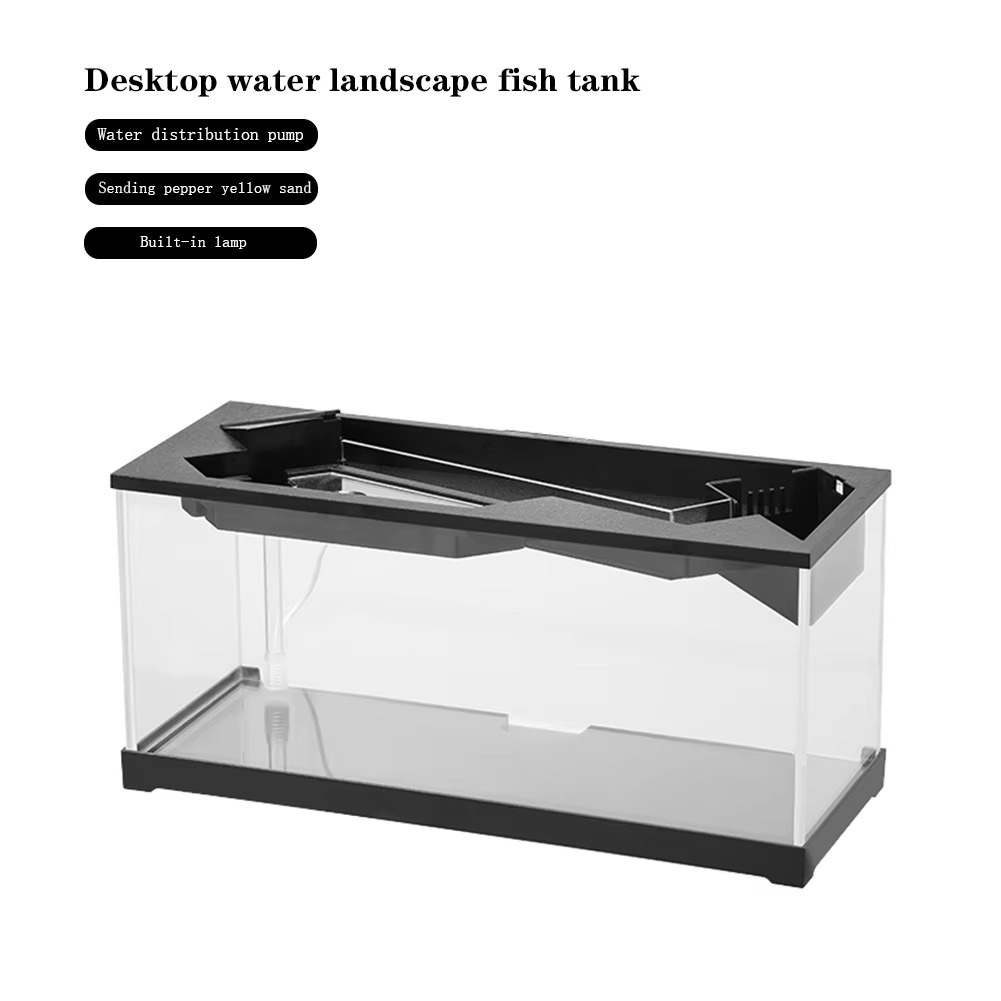 Acrylic Fish Tank with Built-in Light & Pump