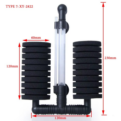 6Pcs Bio Sponge Filter for Fish Tank