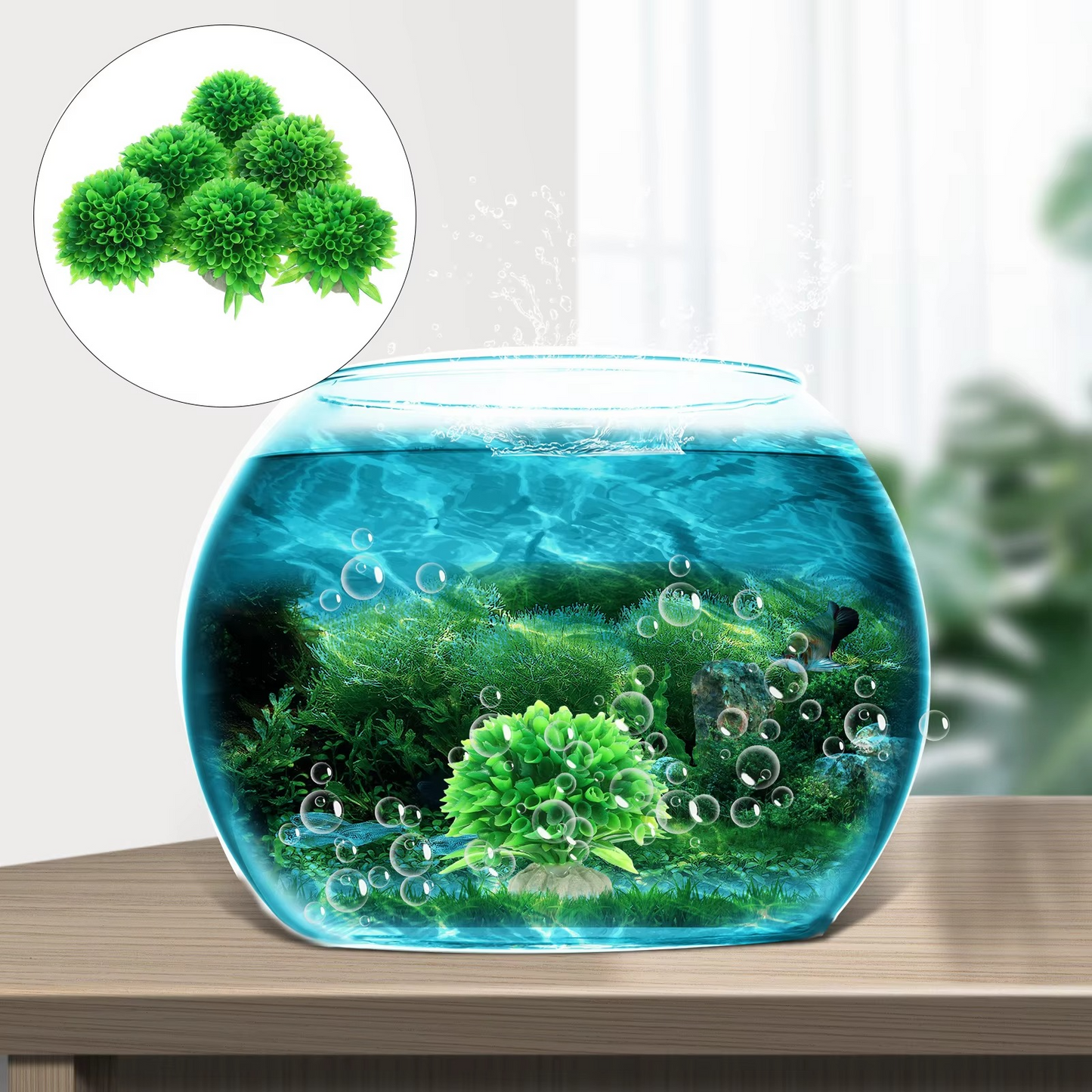 6Pcs Artificial Aquatic Plants for Fish Tank