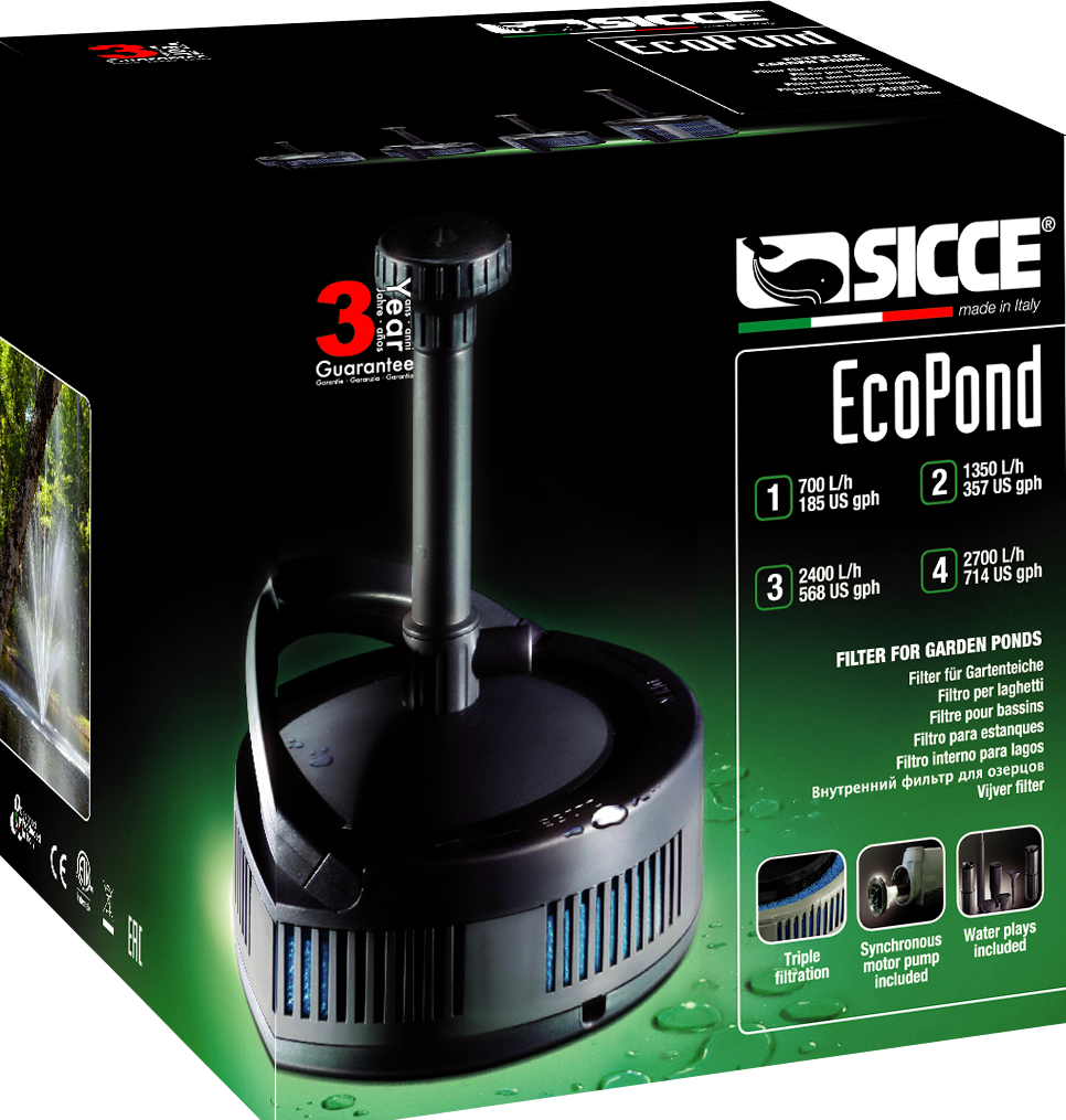 Sicce Ecopond Submersible Pump and Filter