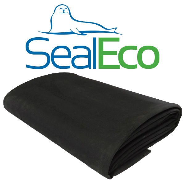 Close-up view of SealEco GreenSeal EPDM pond liner material texture